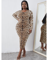 SHEIN SXY Plus Leopard Bodycon Dress