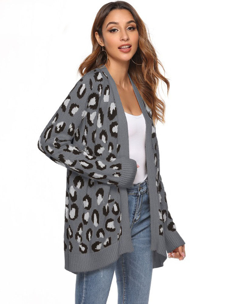 Leopard print thin coat