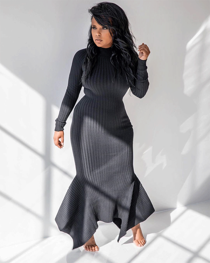 SPECIAL TOUCH SWEATER MAXI DRESS
