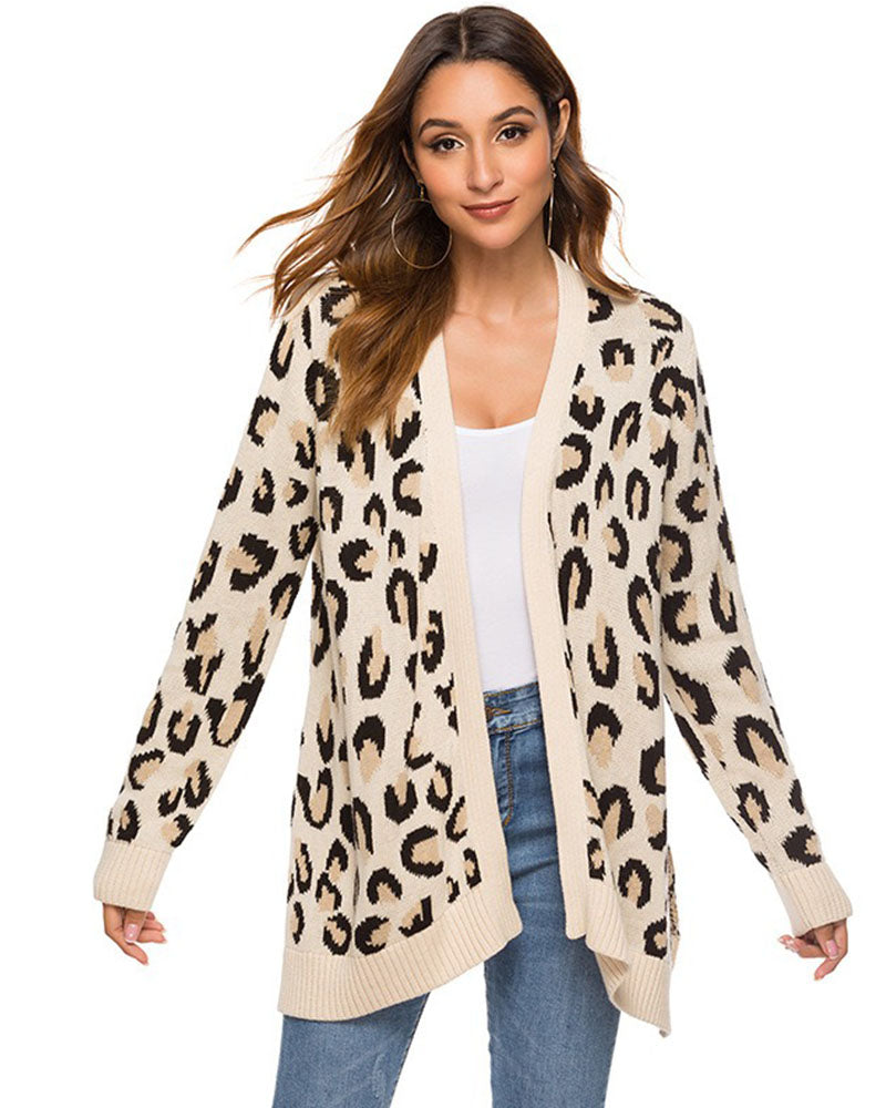 Leopard print thin coat