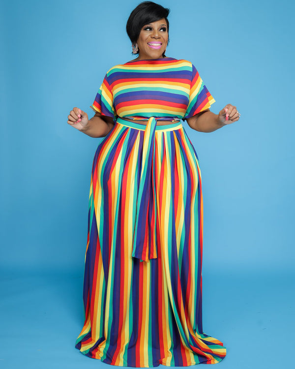 Mandarin Rainbow Skirt Set