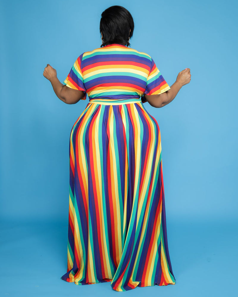 Mandarin Rainbow Skirt Set