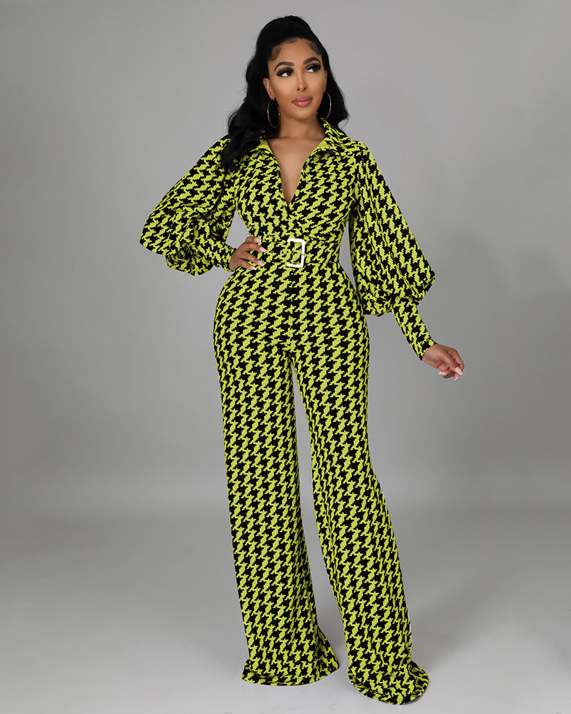 Nikky Houndstooth Jumpsuit