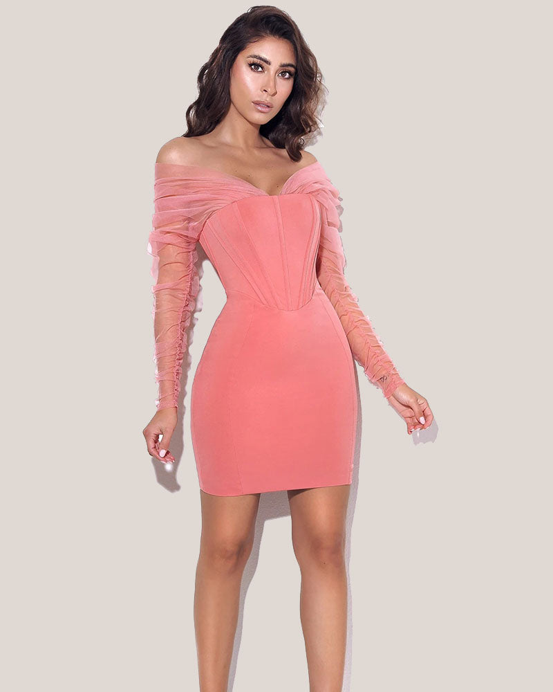 Pink mesh dress