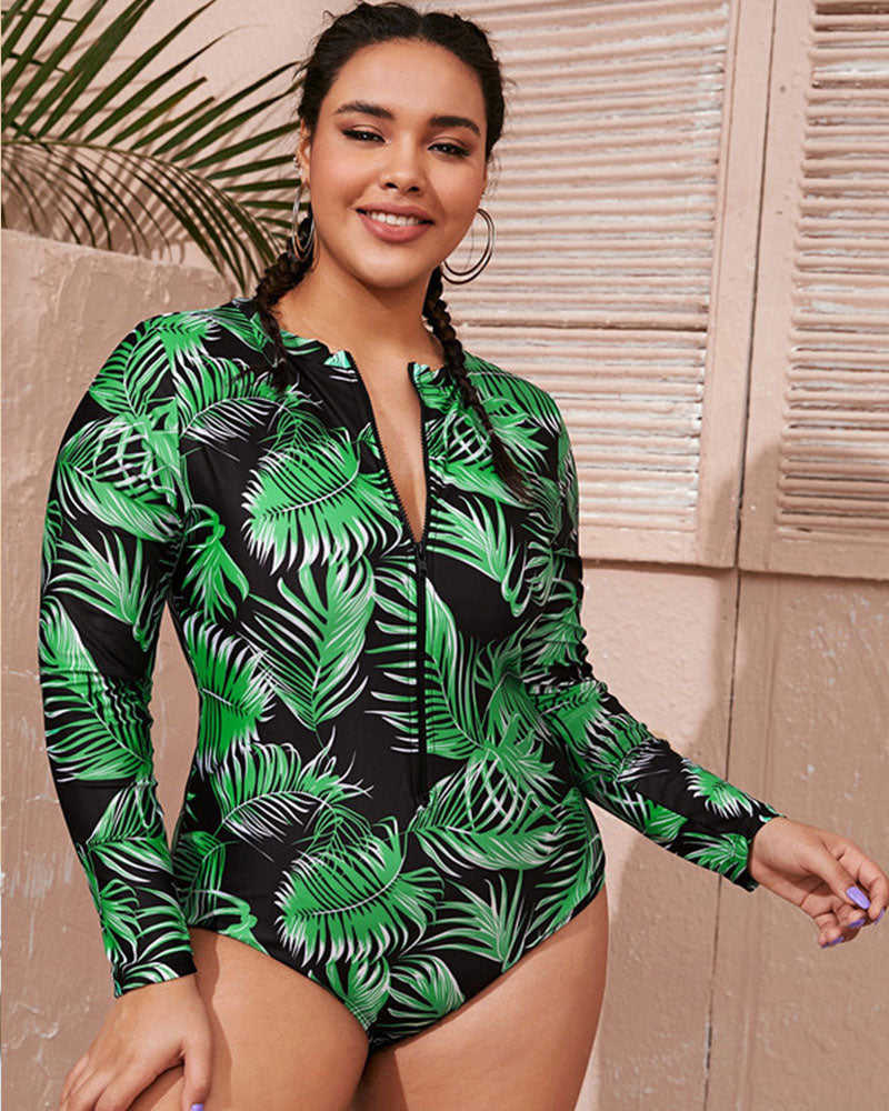LONG SLEEVED ONE-PIECE SWIMSUIT