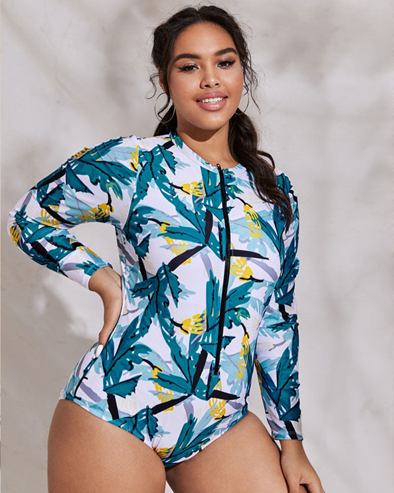 LONG SLEEVED ONE-PIECE SWIMSUIT