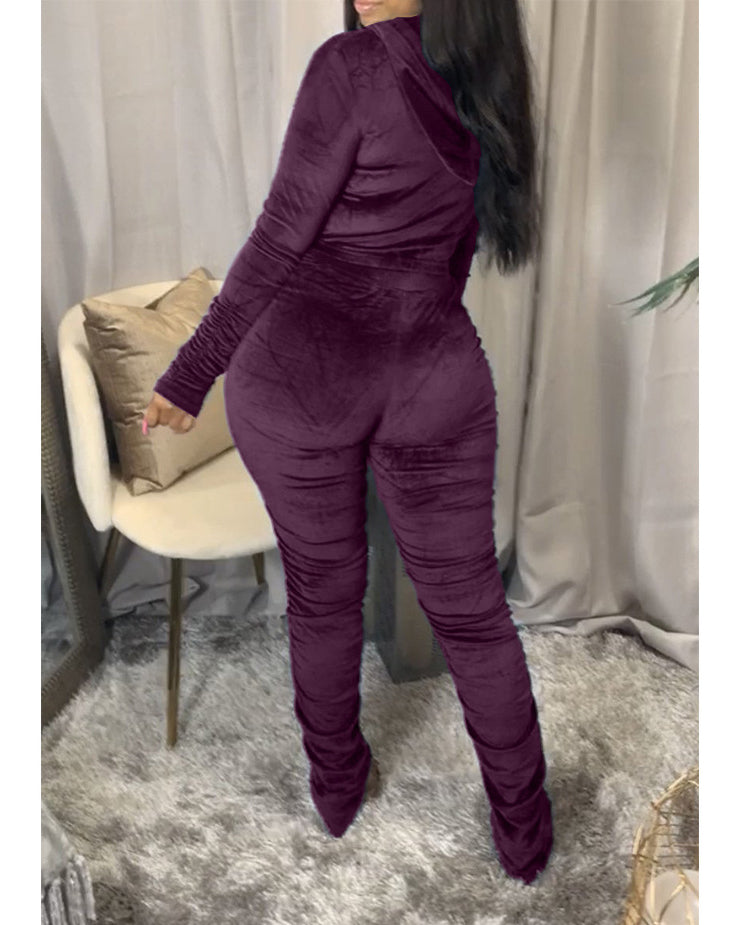 Plush Velvet Pant Set