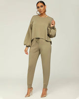 Balloon Sleeve Jogger Pant Set (3 Colors are On Sale)