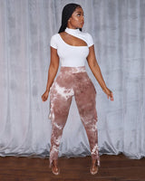Misty Rose Marble Pant