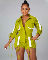 THE ROUGHED UTILITY ROMPER