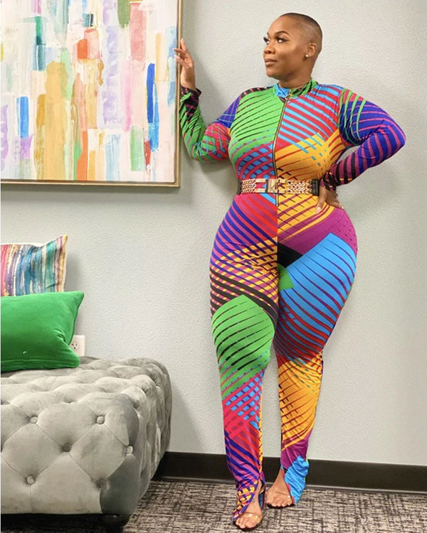 Zipped In Color Catsuit